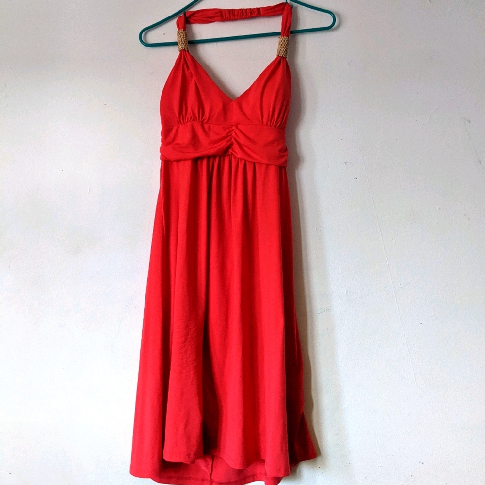 Coral pink beach dress (fits almost any size)